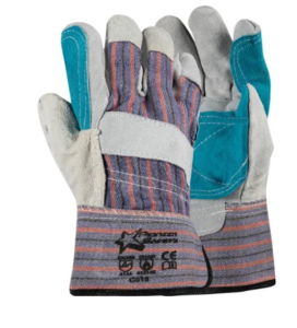 Candy Stripe Rigger (Superior) Reinf Palm Green & Candy Back Safety Cuff