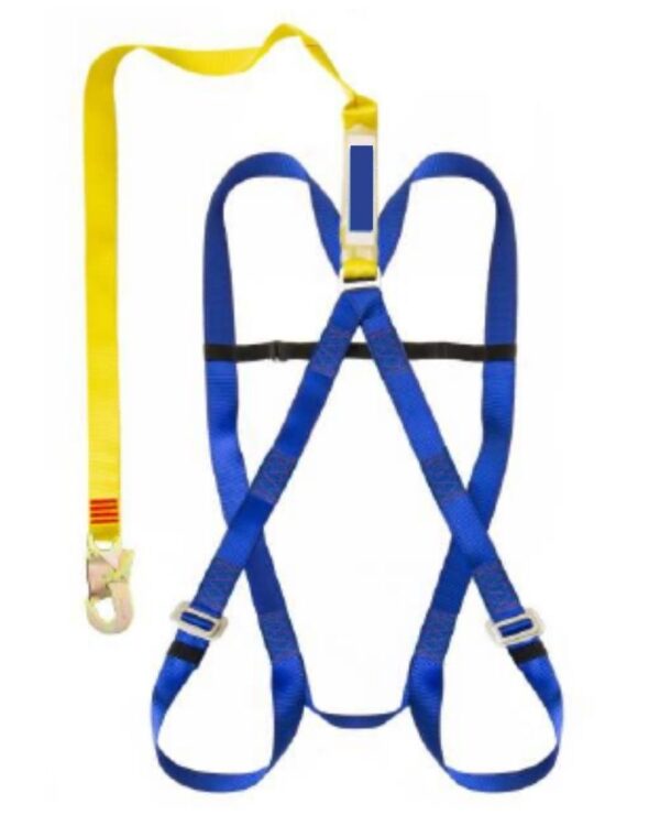 Basic Harness (Sn1) With Single Snap Hooks With Energy Absorbing 1.75M Lanyard That Is Permanently Attached To The Harness