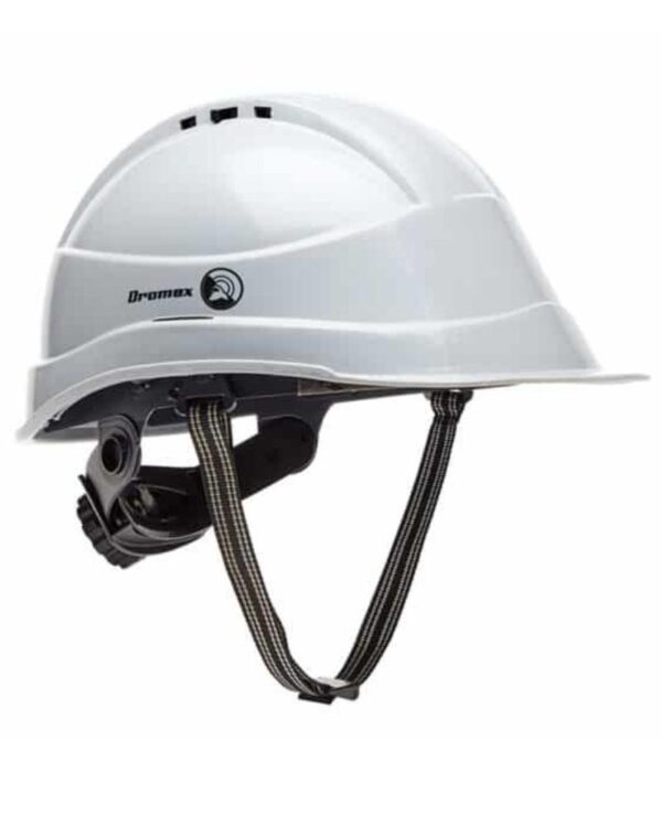 Dromex Range Of Top Quality Hard Hats With Chin Strap
