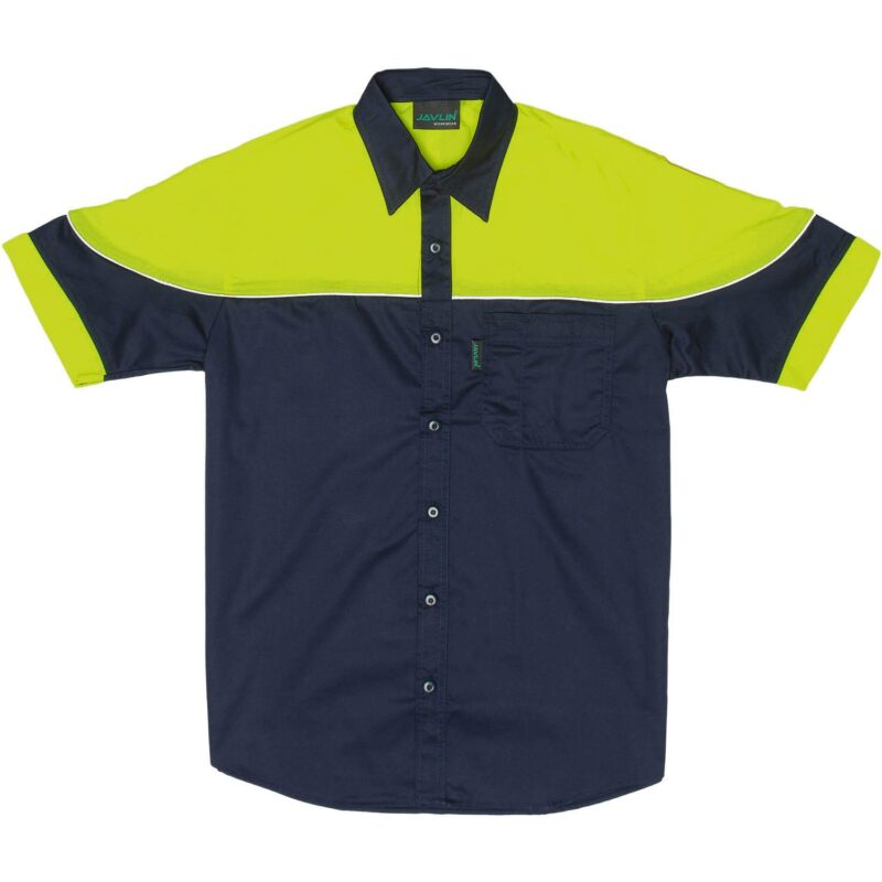 Navy Lime Shirt 60 COTTON 40 POLYESTER 145g m2