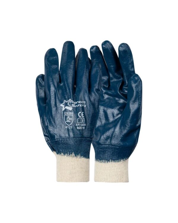 Pioneer Blue Nitrile Knit Wrist