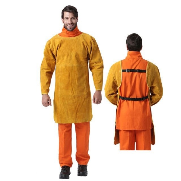 Pioneer Leather Yoke Apron Jacket Premium Kevlar Stitched