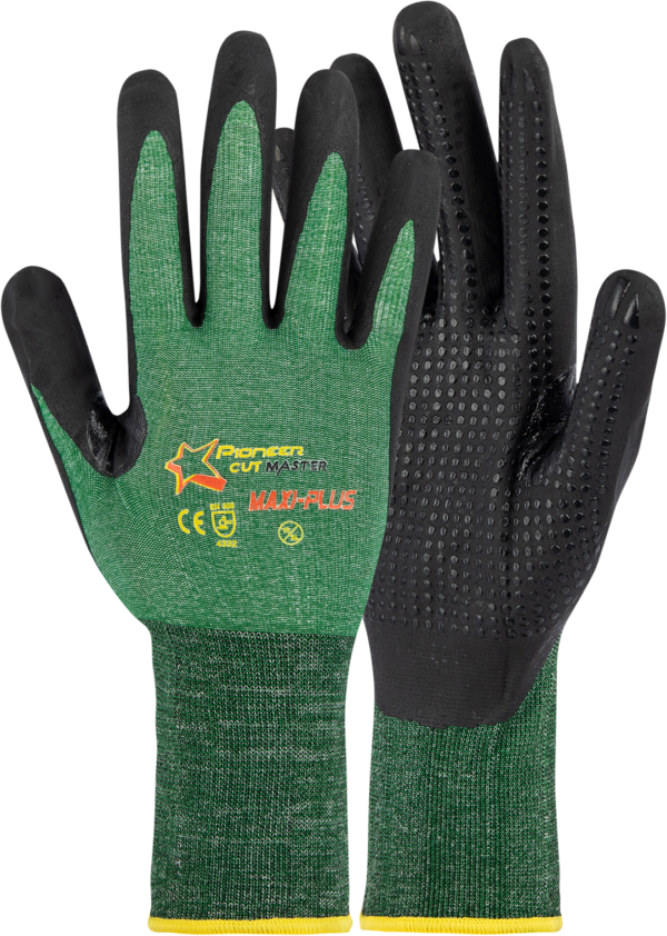 CUT MASTER MAXI-PLUS GLOVE CUT LV3 18G,FOAMED NITIRLE DOT PALM