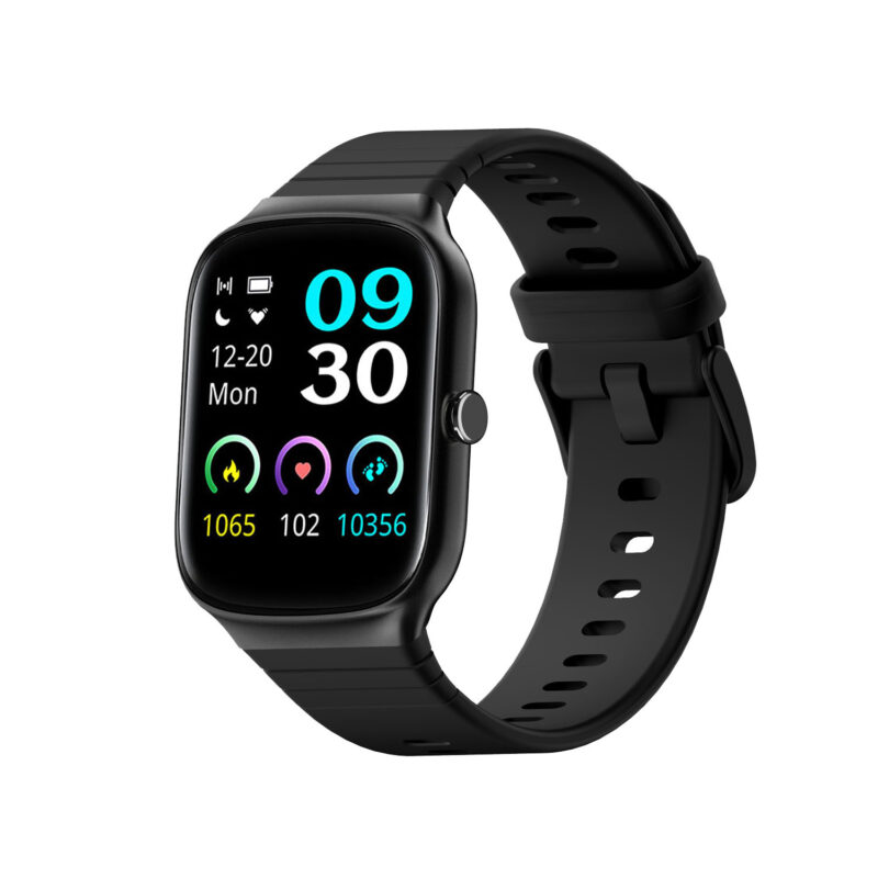 Khoi Afriwatch1 Health fitness smartwatch Black case Black strap
