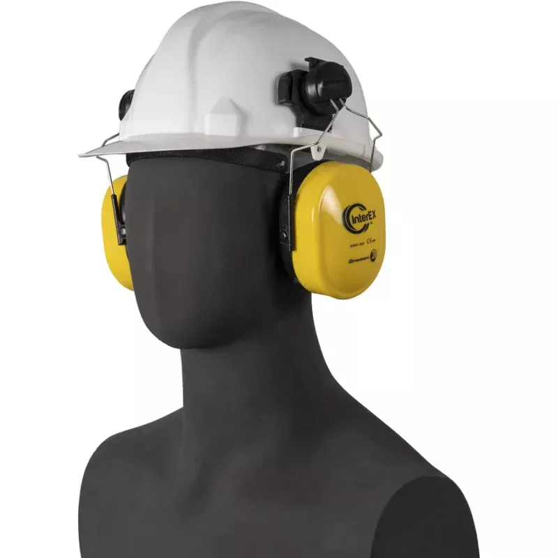 Dromex Interex Ear Defender With Helmet Universal Mount Side View